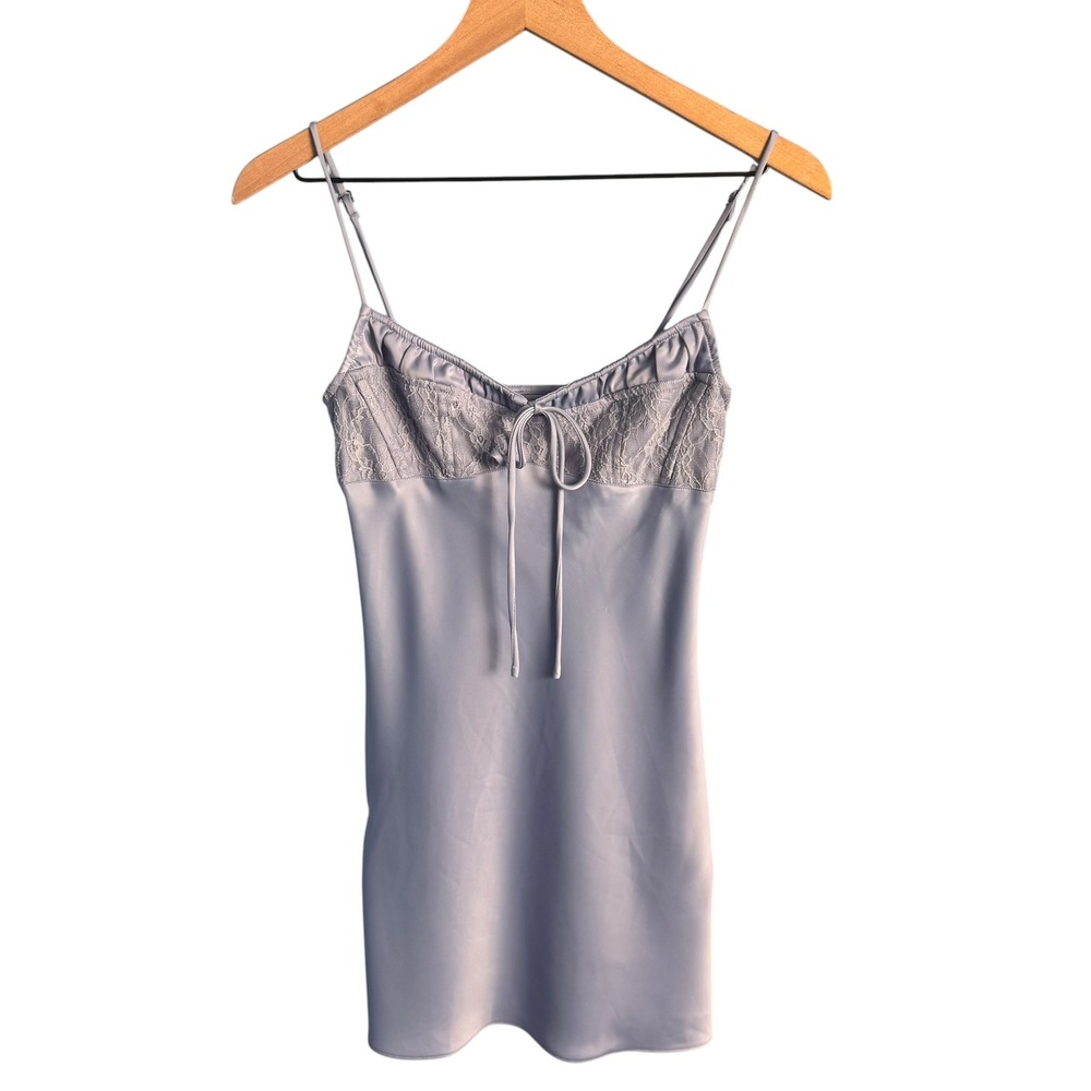Urban Outfitters Satin Lace Cami Slip Dress Coquette Fairycore Y2K Soft Girl